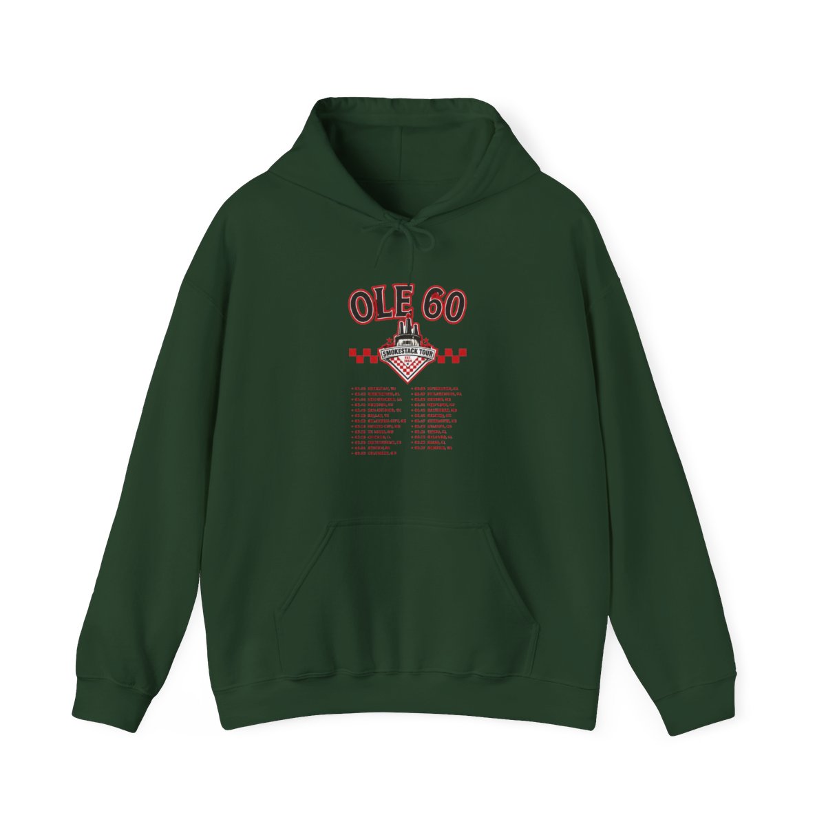 Ole 60 Merch Store Smokestack Town Black Tour Hoodie - Gavotee