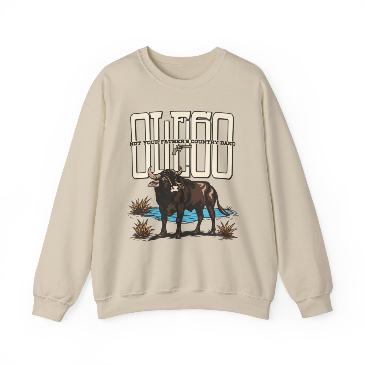 Water Buffalo Graphic Sweatshirt, Western Wildlife Design | Ole 60 Merch - alternate angle 3, merchandise