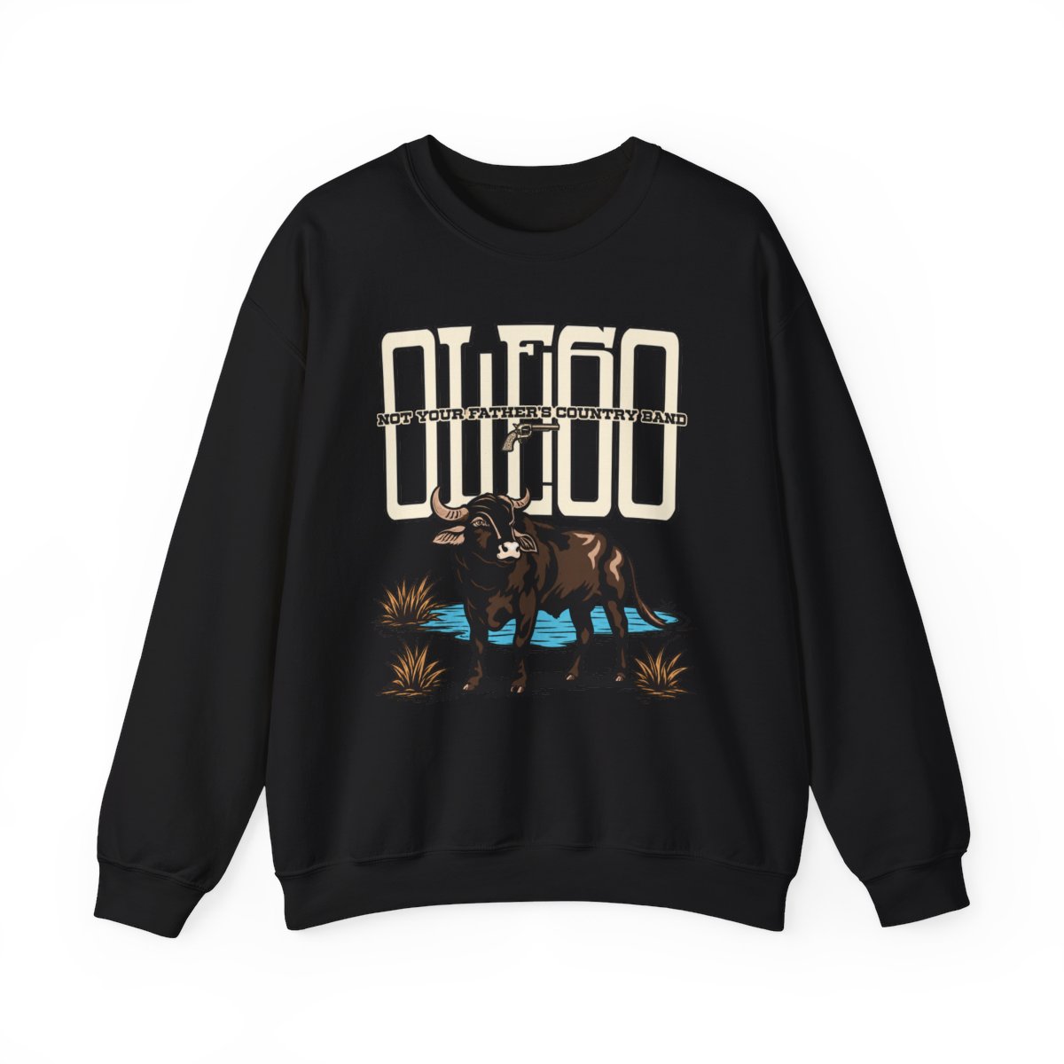 Water Buffalo Graphic Sweatshirt, Western Wildlife Design | Ole 60 Merch - alternate angle 2, merchandise