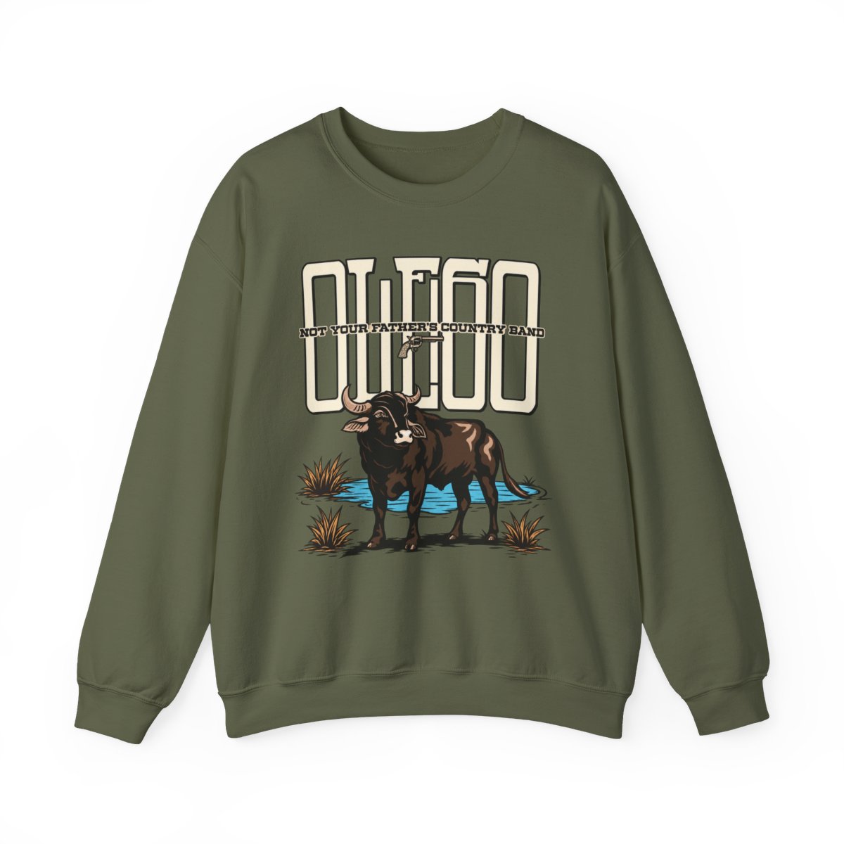Water Buffalo Graphic Sweatshirt, Western Wildlife Design | Ole 60 Merch - alternate angle 4, merchandise