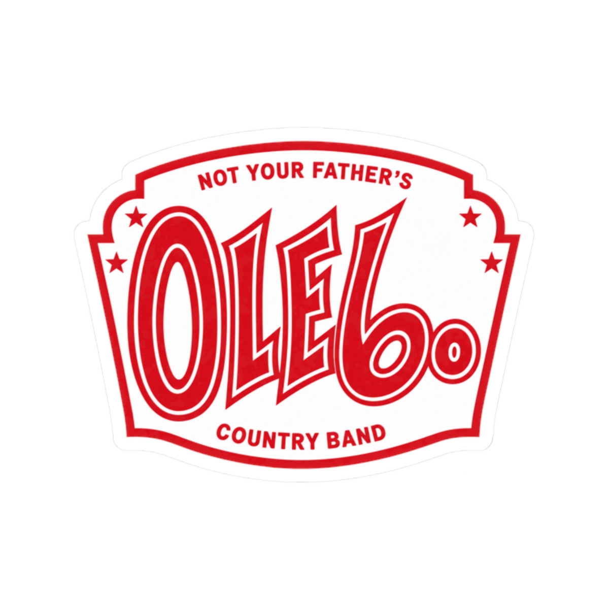 Ole 60s Country Band Kiss-Cut Sticker | Ole 60 Merch - alternate angle 3, merchandise
