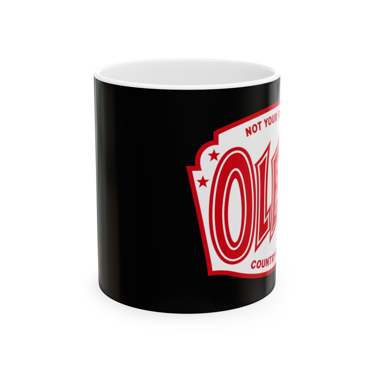 Retro Red White Blue Logo Mug | Ceramic Coffee Cup | Ole 60 Merch - alternate angle 1, merchandise