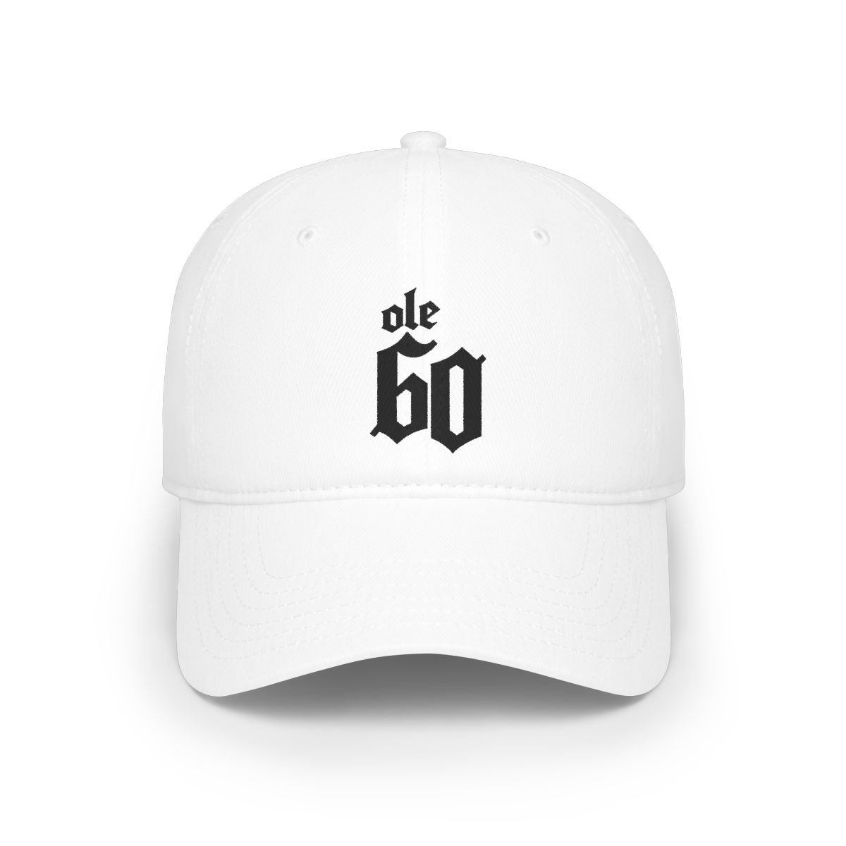 Ole 60 Gothic Typography Low Profile Baseball Cap | Ole 60 Merch - alternate angle 2, merchandise